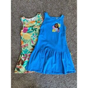 H&M Disney Encanto Girls Dress Bundle Size 6X/7 Blue Floral